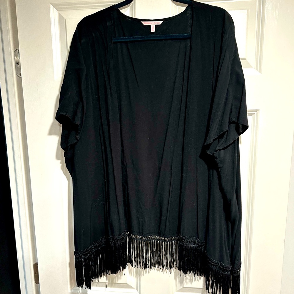 EUC Victoria secret swim coverup with fringe M\L